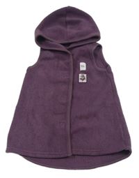 Fialové fleecové šaty s kapucňou Mothercare