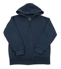 Tmavomodrá propínací mikina s kapucí Primark