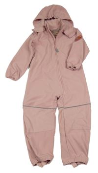 Růžová softshellová kombinéza s kapucí Impidimpi