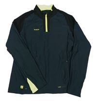 Tmavomodro-černá thermo mikina Kipsta 