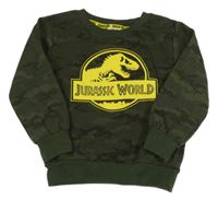 Khaki army mikina s dinem - Jurský svět