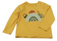 Hořčicové triko s auty Orchestra 