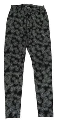 Tmavomodro-biele legíny s kruhy z punítků Y.F.K.