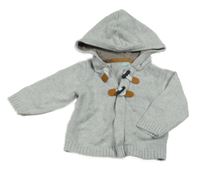 Sivý prepínaci sveter s kapucňou Obaibi