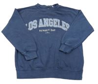 Tmavomodrá mikina s nápisom Zara