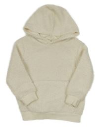 Smotanová huňatá mikina s kapucňou H&M