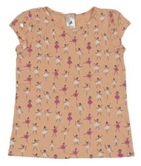 Marhuľové tričko s baletkami C&A