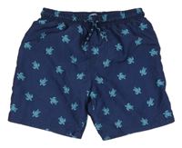 Tmavomodré plážové kraťasy se želvami Primark