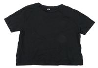 Černé crop tričko C&A