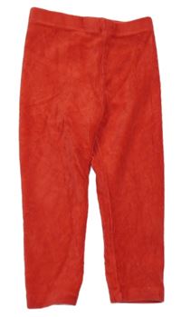 Červené rebrované zamatové legíny Matalan