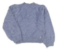 Lila chlpatý sveter