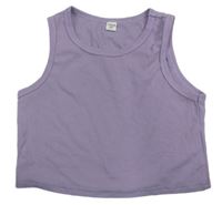 Lila rebrovaný crop top Shein