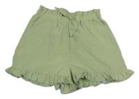 Žlto-modré kockované kraťasy s mašlou Primark