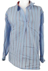 Dámská světlemodro-červená proužkovaná halenka Ulla Popken 