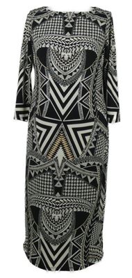 Dámské černo-bílé vzorované midi šaty Wallis 