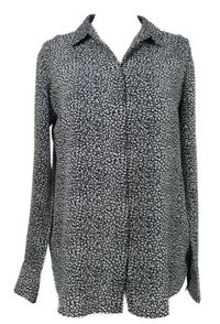 Dámská černo-bílá vzorovaná halenka Opus 