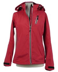 Dámská tmavorůžová softshellová outdoorová bunda s kapucí Linea Primero