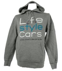 Pánská šedá mikina s nápisem a kapucí C&A