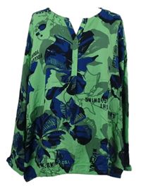 Dámská zeleno-modrá vzorovaná halenka Cecil 