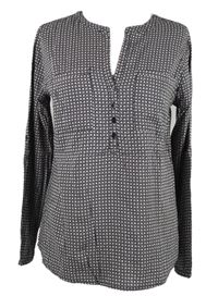 Dámská tmavomodro-béžová puntíkovaná halenka Tom Tailor 