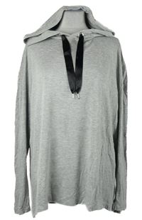 Dámská šedá mikina s kapucí H&M