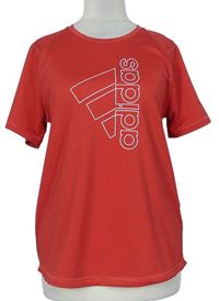 Dámske červené športové tričko s logom Adidas