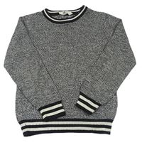 Čierno-biely melírovaný sveter H&M