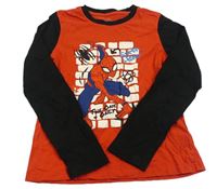 Červeno-čierne tričko so Spidermanem Marvel