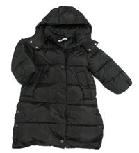 Čierny šušťákový zimný kabát s kapucňou H&M