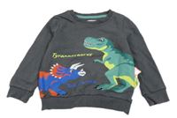 Sivá mikina s dinosaurami Lily & Dan