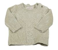 Béžový žinylkový sveter F&F