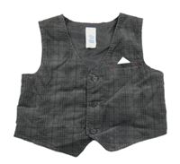 Sivá kockovaná menšestrová vesta C&A