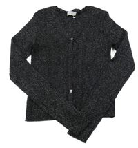 Černý třpytivý žebrovaný propínací svetr Primark