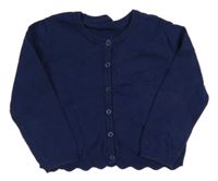 Tmavomodrý propínací svetr Matalan