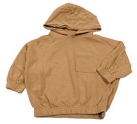 Hnedá oversize mikina s vreckom a kapucňou H&M