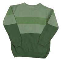 Zelený sveter s proužkem Alana