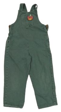 Tmavozelené laclové rifle s jablíčkem Next