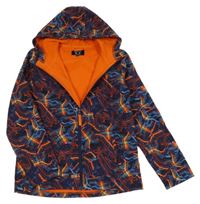Tmavomodro-barevná vzorovaná softshellová bunda s kapucí MOUNTAIN WAREHOUSE