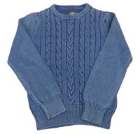 Modrý melírovaný sveter H&M