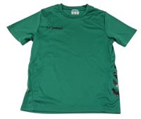 Zelené sportovní tričko s logem Hummel