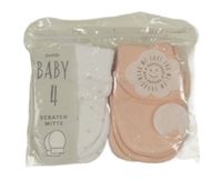 Nové - 4x bavlněné rukavice bílé se srdíčky+ růžové George