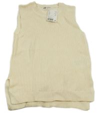 Nové - Smotanová pletená vesta H&M