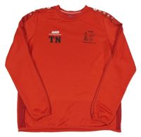 Červená športová mikina s nápisom Jako