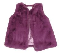 Fialová kožušinová podšitá vesta Matalan