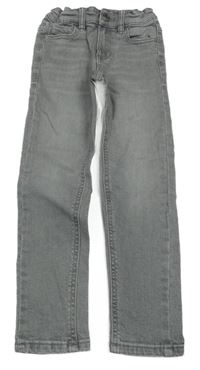 Šedé elastické rifle H&M