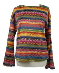 Dámsky farebný pruhovaný sveter Shein