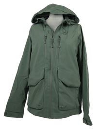 Pánská khaki šusťáková jarní bunda s kapucí Next 