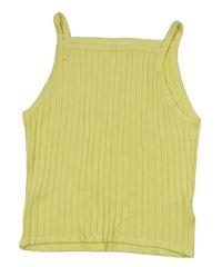 Citronový žebrovaný úpletový top H&M