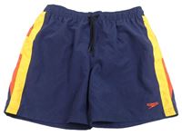 Tmavomodro-oranžové plážové kraťasy Speedo