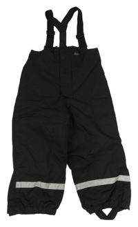 Černé šusťákové oteplovačky s kšandami H&M